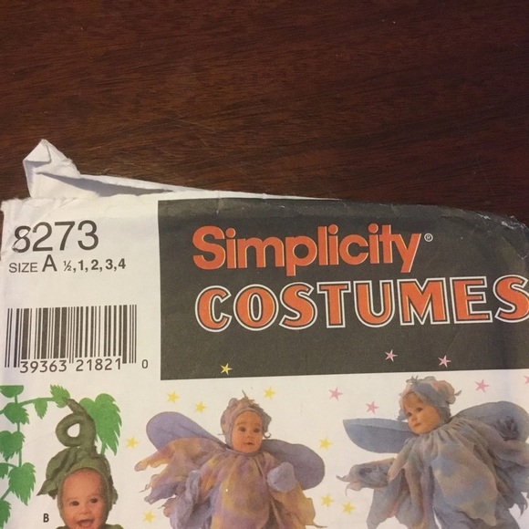 Vintage simplicity pattern 5882- 1/2-1-2-3-4-fairy-peas in a pod-flower - Picture 2 of 7